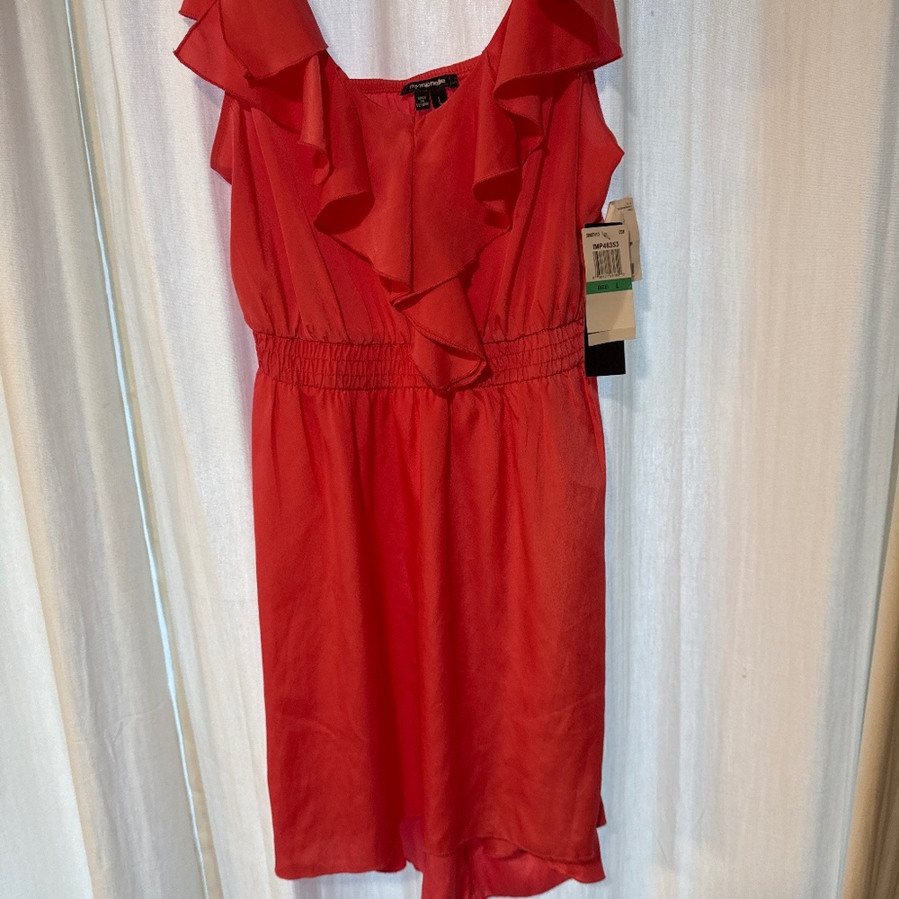 My  Michelle coral satiny dress